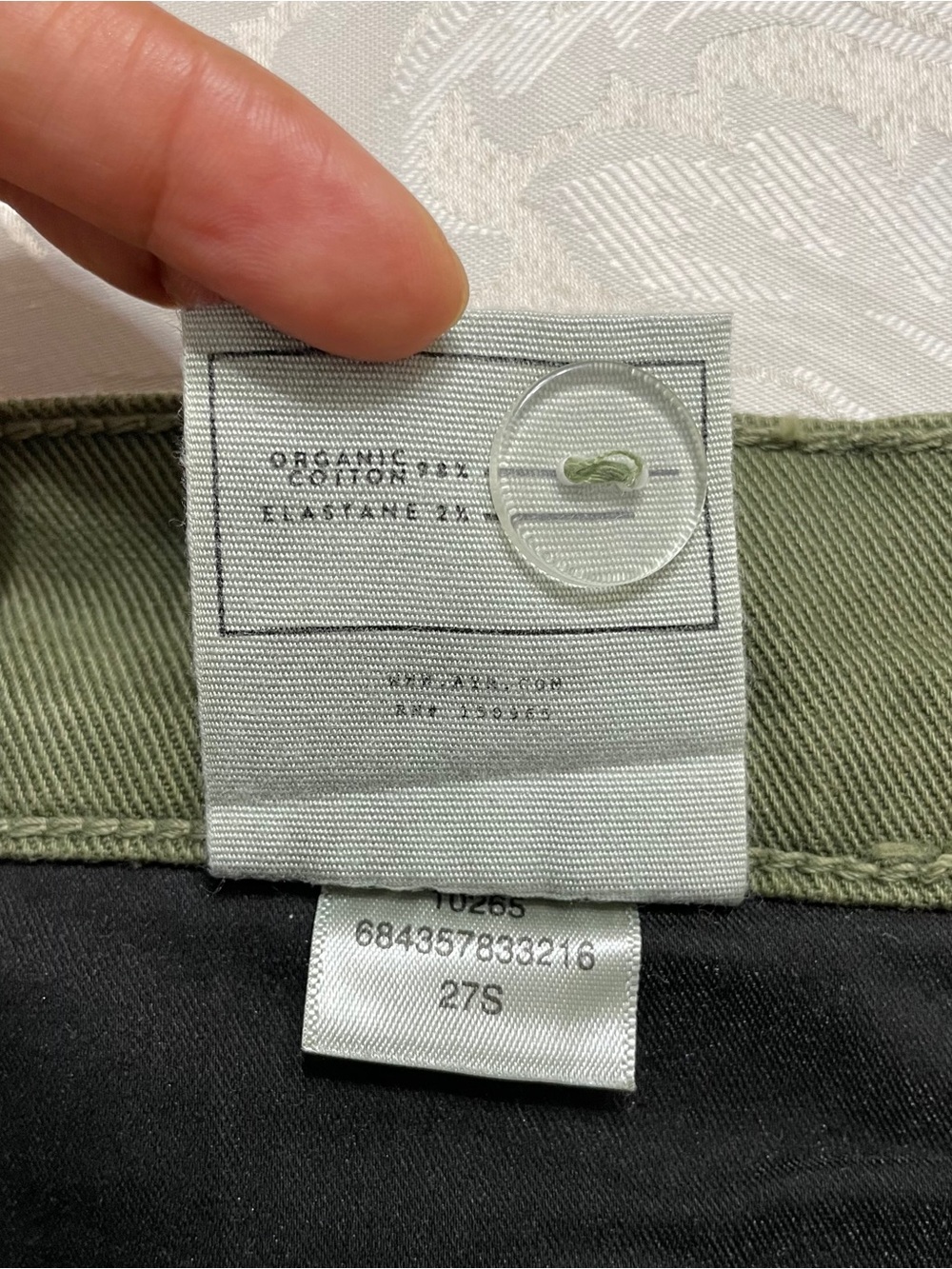 SHORT AYR The Secret Sauce Wide Leg Jeans Olive Green High Waist SZ 27 S - Picture 11 of 12